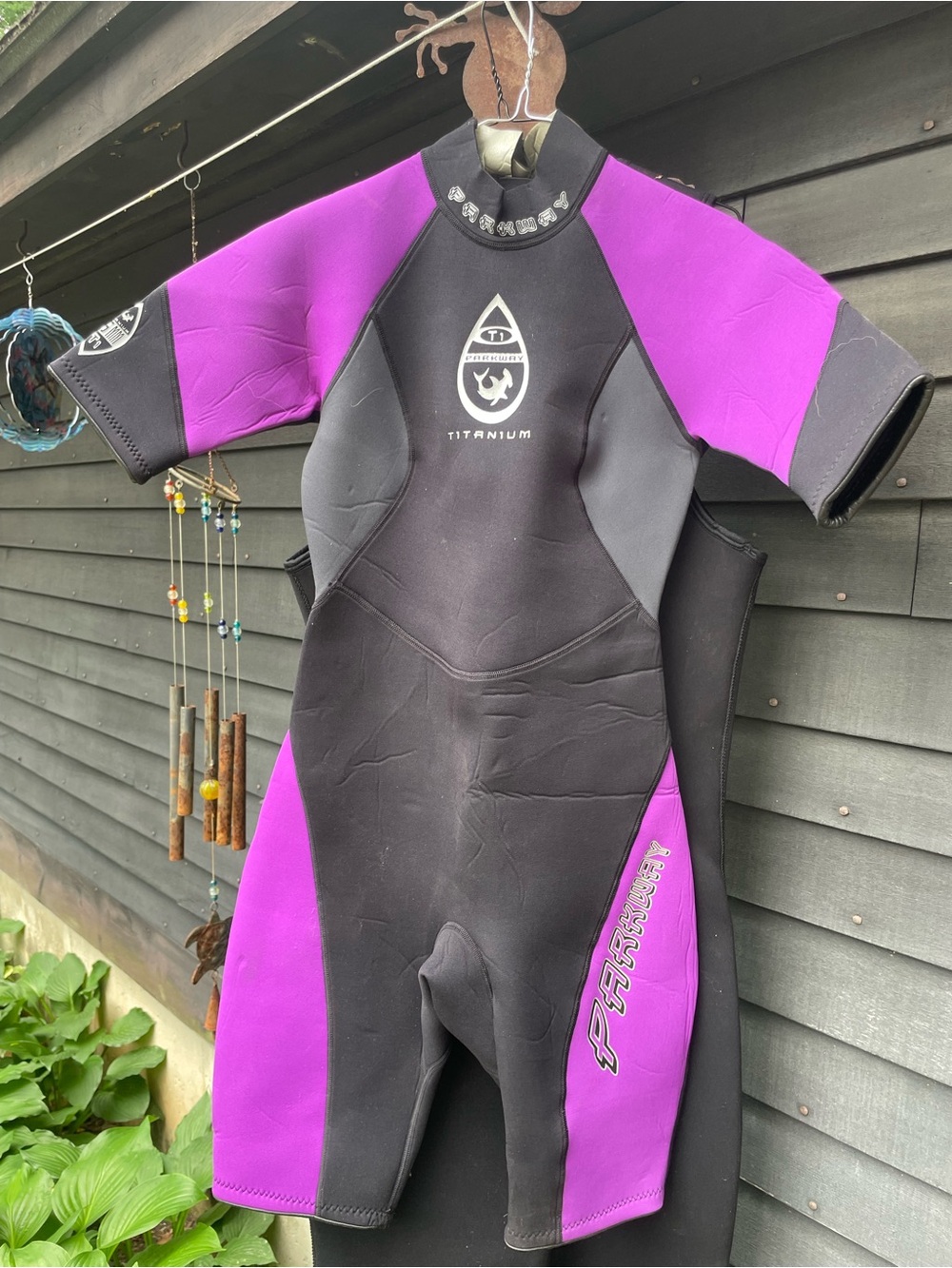 Titanium Women’s Shorty Rashguard - Black & Purple Panels and 2 others